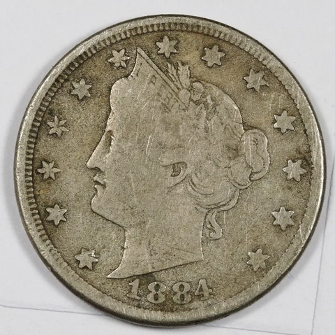 1884 Liberty Nickel.  Fine.   186638 Cover