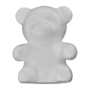 Crafts Foam Bear Modeling White 3D Polystyrene Foam Animal Shapes for DIY Rose - Picture 1 of 12