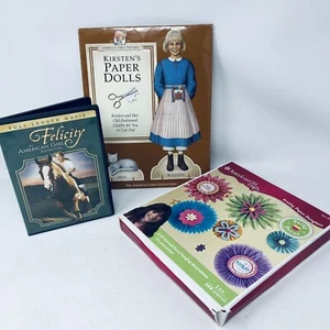 American Girls Kirsten Paper Dolls, Pretty Paper Dangler Craft, Felicity DVD Lot - Bild 1 von 13