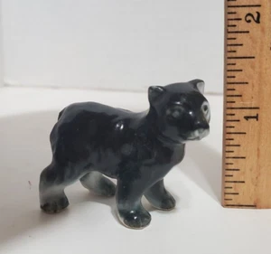 Miniatur schwarz Baby Bär stehend Bone China Figur - Bild 1 von 7