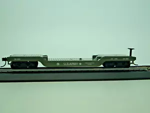 HO 40' US ARMY CENTER METALLO DEPRESSO FLAT CAR MODEL POWER #982203 US ARMY - Foto 1 di 2