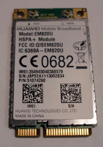 Dell 0JRRR0 JRRR0 Huawei EM820U mini PCI-e WCDMA HSPA+ GSM Module, 51074260 - Picture 1 of 2