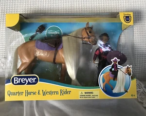 Breyer Freedom Series Palomino cuarto caballo dije jinete occidental gabi nuevo en bo - Imagen 1 de 6