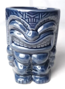 2-Pack Tiki Mugs Lucky Blue Ceramic Hawaii Island Heritage - Picture 1 of 4