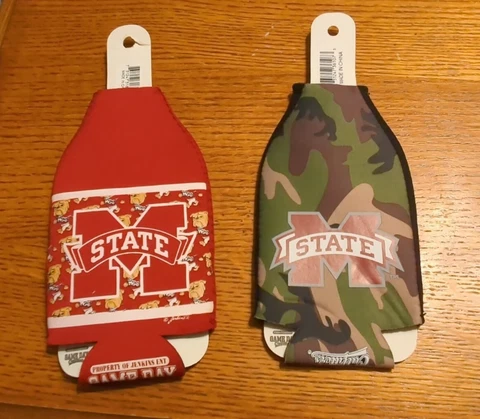 Set Of Mississippi State Bulldogs Bottle Coolers (Beer Koozies) Cover