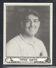 1940 Play Ball Reprint - #163 - Spud Davis - Pittsburgh Pirates