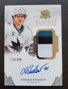 2020-21 UD The Cup Nikolai Knyzhov Rookie Auto Patch 179/249 #128 Sharks - Picture 1 of 2
