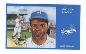 POSTKARTE Jackie Robinson Los Angeles Dodgers original gestempelt - Bild 1 von 2