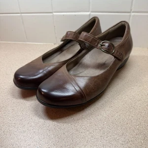 Dansko Fawna 37 = US 6 Mary Jane Schuhe kastanienbraun brüniert Klettverschluss gebraucht, in einwandfreiem Zustand - Bild 1 von 6