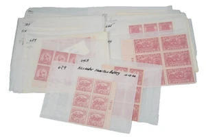 US 1926-1934 COLLECTION OF 34 MNH COMMEMORATIVE PLATE BLOCKS IDENT. IN GLASSINES - Picture 1 of 24