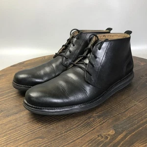 Cole Haan Chukka Stiefel Herren Größe 9,5 Schwarz Leder Grand.OS Komfort C20738 - Bild 1 von 10
