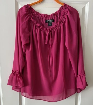 Blusa para mujer Randolph Duke SPIRITED forrada de gasa Cottagecore Fairy talla S rosa Foto 1 de 4