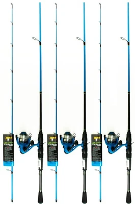 (LOT OF 3) LEW'S LZR SPARK 6'6" MEDIUM LZRSPK2066M 2PC SPINNING COMBO 11-14934 - Image 1 of 2