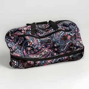 Vera Bradley Paisley 22" Wheeled Roll Duffle Carry On Travel Bag Handle - Picture 1 of 15