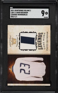 2021 Sportkings Volume 2 Legends Gold David Beckham Patch 1/1 #LSM-17 SGC 9 MINT - Bild 1 von 2