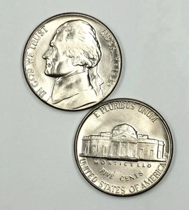1956  D UNCIRCULATED JEFFERSON NICKEL CHOICE TO GEM BU - Picture 1 of 2