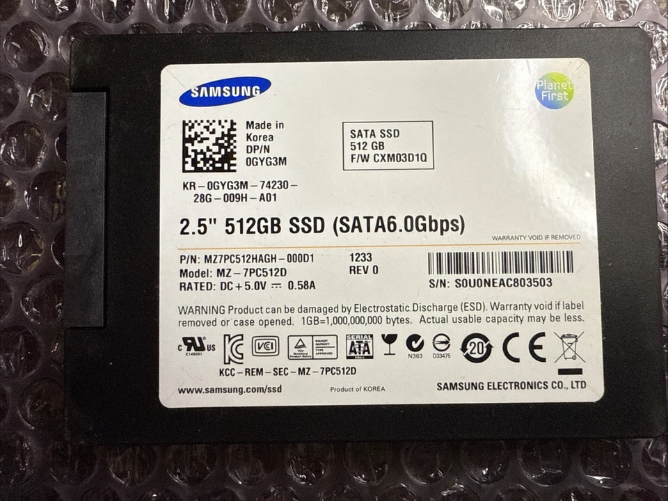 Samsung 512GB 2.5" SATA SSD MZ-7PC512D Tested Working Fast Reliable Drive - Image 1 of 1