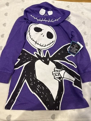 Nightmare Before Christmas Girls Jack Skellington Hoodie Dress Purple XS/S - Image 1 of 4