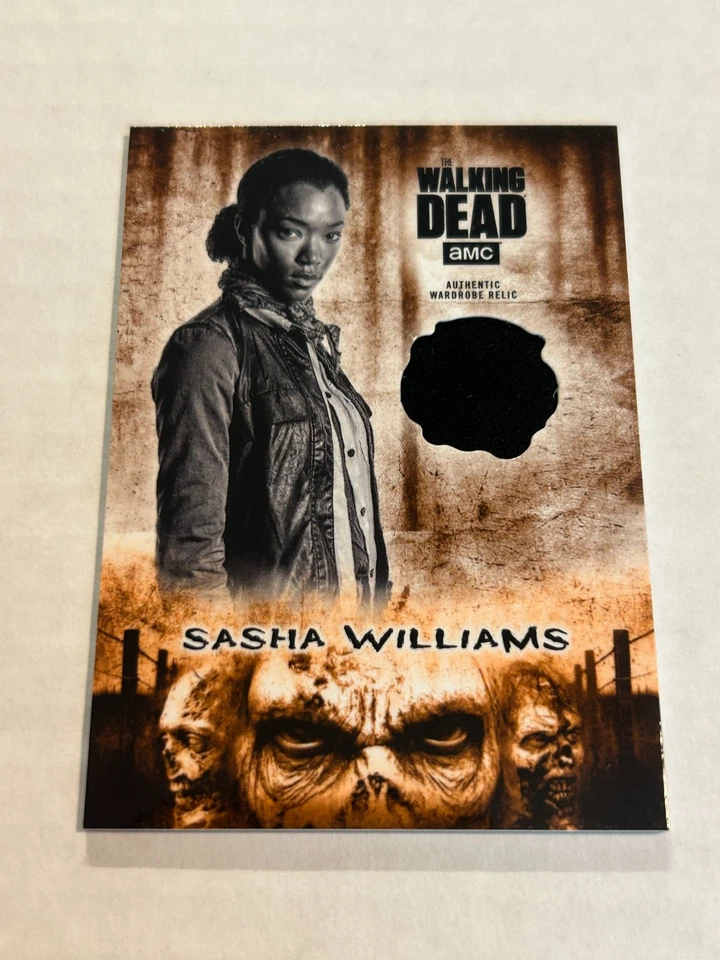2018 TOPPS THE WALKING DEAD SASHA WILLIAMS 68/99 WARDROBE RELIC SP CS1 - Image 1 of 2