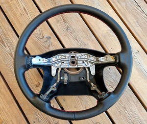Volant CUIR NEUF pour Ford Probe 2 II 1993-1997 surpiqûres rouges OEM - Picture 1 of 14