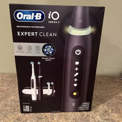Cepillo de dientes eléctrico Oral-B iO Series 5 Expert Clean paquete de 2 CAJA SELLADA DE FÁBRICA Foto 1 de 4