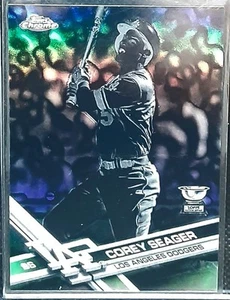 2017 Topps Chrome COREY SEAGER REVERSE NEGATIVE REFRACTOR ROOKIE CUP #50 Dodgers - Picture 1 of 2