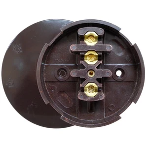 30 Amp 3 Way Junction Box 90mm Brown 30A 3 Terminal Electrical Wiring Bakelite - Picture 1 of 46