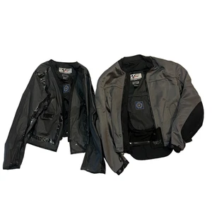 Moto GP Black Motorcycle Gray Jacket Mens MD Biker, Dorna 2002 waterproof - Picture 1 of 11