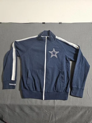 Chaqueta Michelle & Ness Grande NFal Throwbacks Bordada Dallas Cowboys Cremallera Completa Foto 1 de 4