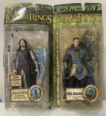Figura de acción Toy Biz LOTR Fellowship ARAGORN Council of elrond & gil-galad Foto 1 de 2