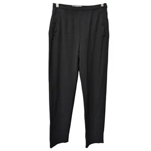 Max Mara Pant Women Size S* Black New Wool Blend High Waist Straight Leg Trouser - Picture 1 of 11