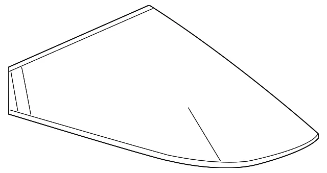 Cuarto de ventana lateral del conductor GM 20786800 genuino Foto 1 de 3