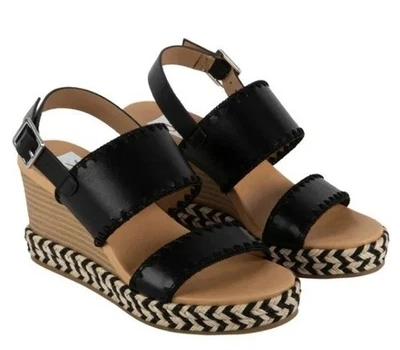 Sandalias de cuña Dolce Vita negras con plataforma alpargata Esmaya NUEVAS Foto 1 de 4