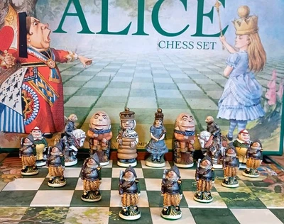 Chess Alice in Wonderland Black Friday sale hand painted by MPL games, wonderful - Image 1 of 4