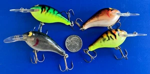 SET 4 BALSA CRANKBAITS KÖDER DEEP DIVERS DRAHT IN BILL LEE SISSON ? HANDMADE EXC - Bild 1 von 8