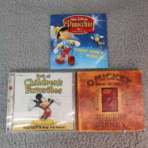 3 Disney CDs Audio Lot Mickey Where Art Thou,Best Of, Pinnochio 70th Anniversary - Imagen 1 de 7