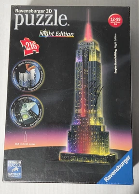 Ravensburger NEW 3D Puzzle Empire State Building Night Edition W/ LED Base - Image 1 of 4