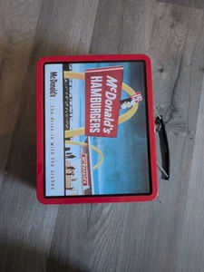 McDonald's Tin Lunch Box 1998 Retro Collectible Vintage Hamburgers Arches. K3 - Picture 1 of 8