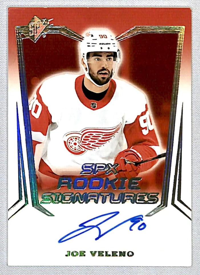Joe Veleno 2021-22 SPx Signatures Rookie Auto #SPXR-JV Detroit Red Wings - Image 1 of 2