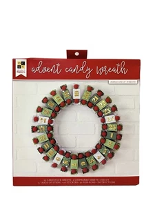 DCWV Paper Projects Advent Candy Wreath Kit - Makes One 16” Wreath - NEW - Picture 1 of 4
