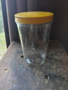 Vintage Kugelglas 32 Oz Fingerabdruck Muster, 770-46 A-6 weißer Deckel Top Zustand - Bild 1 von 5