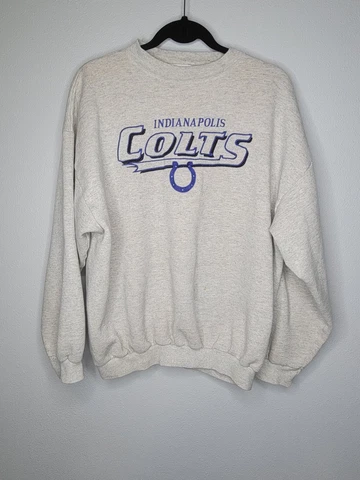 Vintage Indianapolis Colts Grey Sweater Logo Athletic Women's Size XL Cover