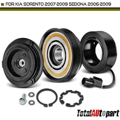 Kit de embreagem compressor CA A/C para Hyundai Entourage 2007-2009 Kia Sedona Sorento - Imagem 1 de 4
