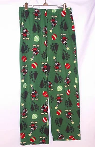 Disney Pajama Bottoms Medium Lounge Wear Mickey Christmas  - Picture 1 of 4