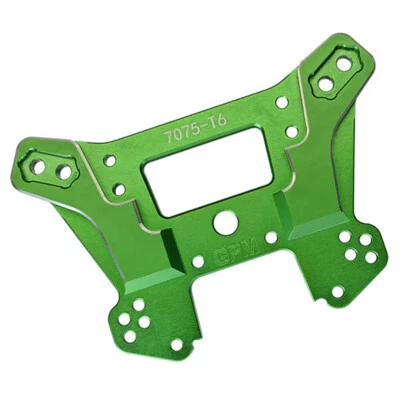 Placa amortiguadora delantera GPM aluminio 7075-T6 verde: trineo Traxxas 1/8 4x4 Foto 1 de 3