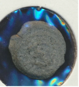 Erode I Peruta, 37-48 a.C., moneta antica, Cornucopia/Ancora, tono molto scuro, 13 mm - Foto 1 di 2