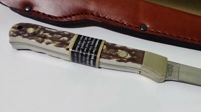 UNCLE HENRY STAG HUNTING FISHING FILLET KNIFE W/ SHEATH CASE SCHRADE BOWIE !!! - Image 1 of 4