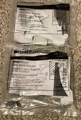 Paquete de 2 soportes para zapatero de pista de estante de Closetmaid 2817 - 4 soportes  Foto 1 de 4