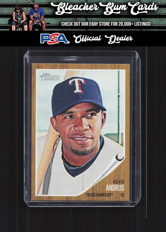 2011 Topps Heritage 449 Elvis Andrus High Number SP - Image 1 of 2