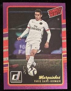 2016-17 DONRUSS PARIS SAINT-GERMAIN MARQUINHOS ROOKIE PURPLE #221  - Picture 1 of 2